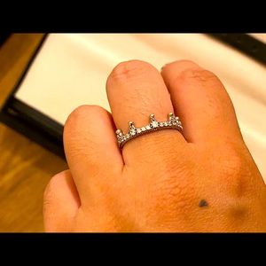 Pandora silver crown ring